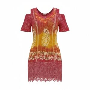 Shoreline Red and Yellow Paisley Dress